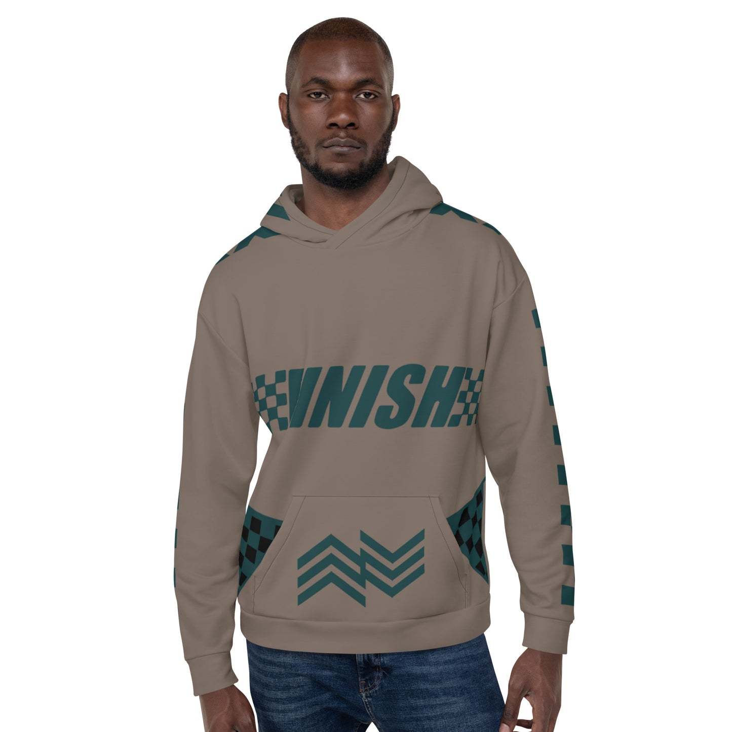 Green Finish Drawstring Hoodie