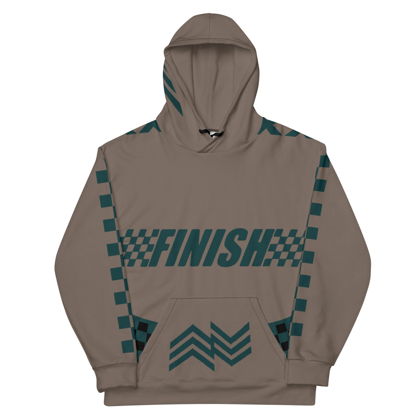 Green Finish Drawstring Hoodie