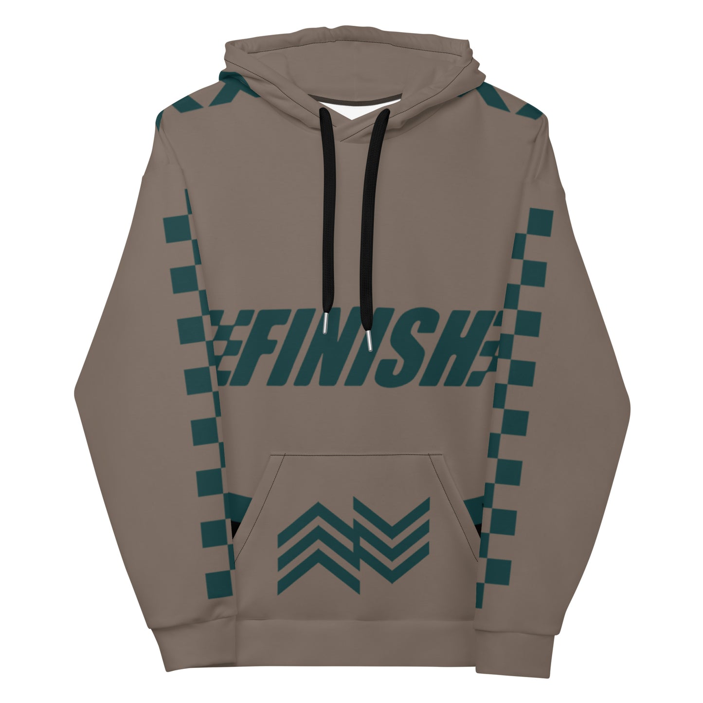 Green Finish Drawstring Hoodie