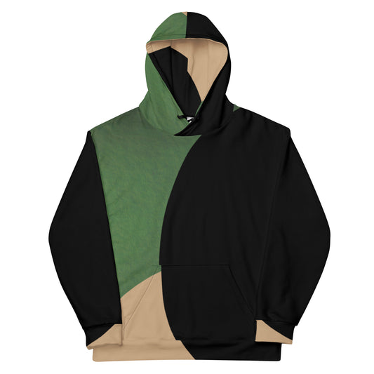Green & Black Fusion Asymmetrical Hoodie