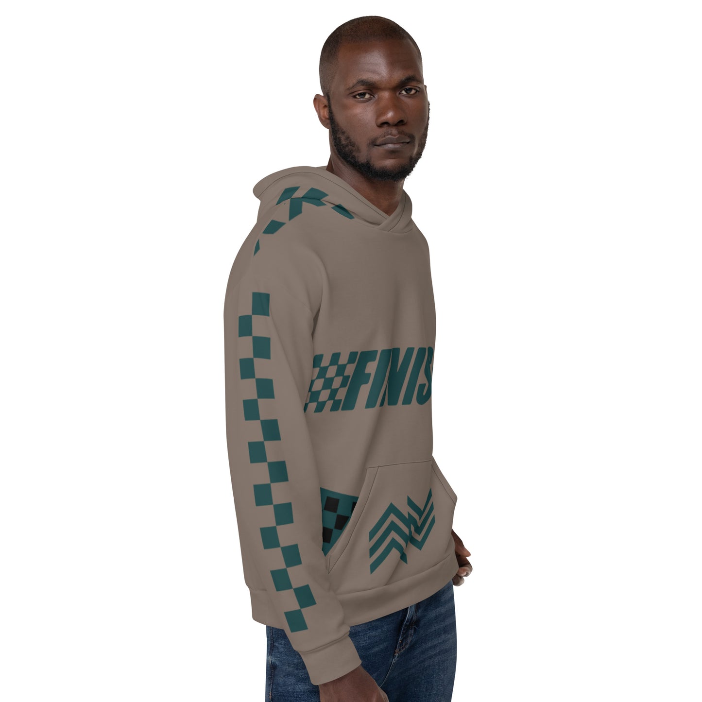 Green Finish Drawstring Hoodie